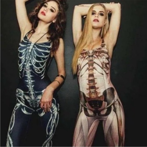 BLACKMILK CLOTHING Muscle & Bone Catsuit SMALL NWT S Skeleton Skull Bones - Picture 4 of 6